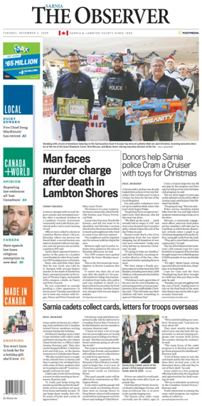 Cover of The Observer (Sarnia)