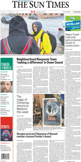 Cover of The Sun Times (Owen Sound)