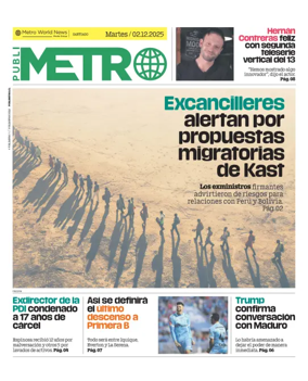 Cover of Publimetro Chile