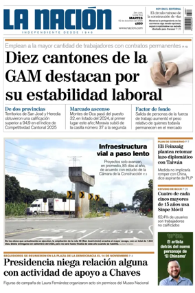 Cover of La Nacion (Costa Rica)