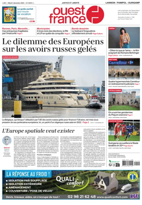 Cover of Ouest France (Lannion)
