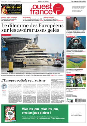 Cover of Ouest France (Les Sables-d'Olonne)