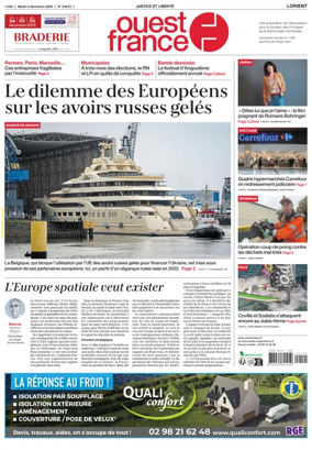 Cover of Ouest France (Lorient)
