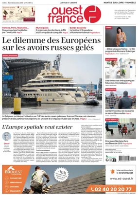 Cover of Ouest France (Nantes / Sud-Loire / Vignoble)