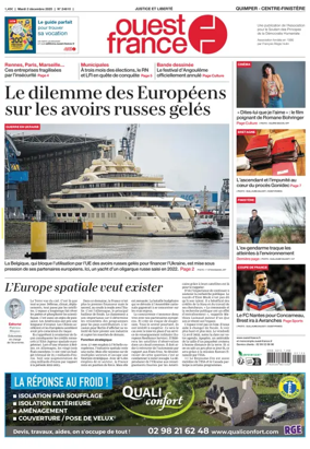 Cover of Ouest France (Quimper)