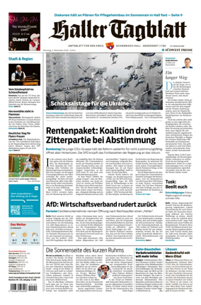 Cover of Haller Tagblatt