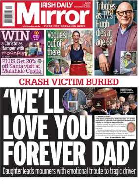 Cover of Irish Daily Mirror