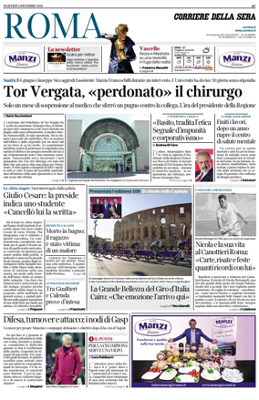 Cover of Corriere della Sera (Roma)
