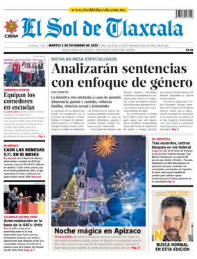 Cover of El Sol de Tlaxcala