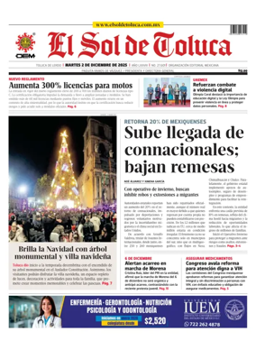 Cover of El Sol de Toluca