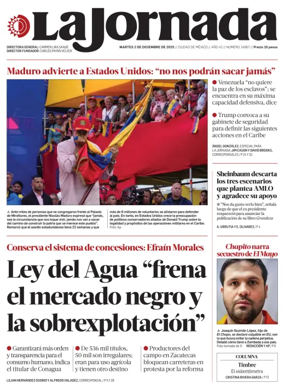 Cover of La Jornada