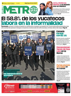 Cover of Publimetro Quintana Roo