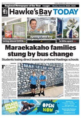 Cover of Hawke's Bay Today