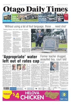 Cover of Otago Daily Times