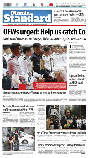 Cover of Manila Standard