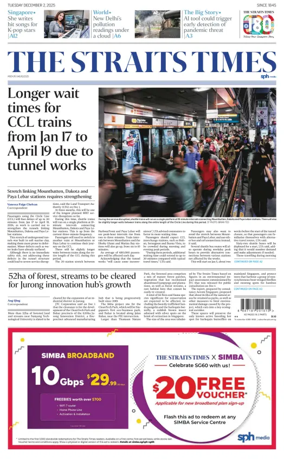 Cover of The Straits Times