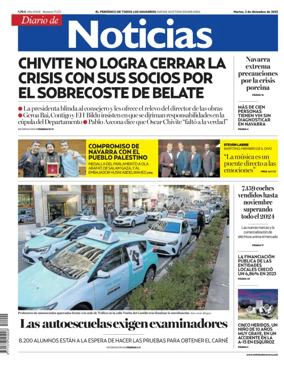 Cover of Diario de Noticias (Spain)