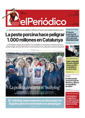 Cover of El Periódico de Catalunya (Castellano)