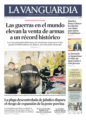 Cover of La Vanguardia