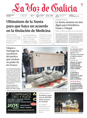 Cover of La Voz de Galicia (Ferrol)