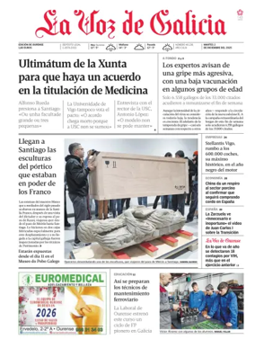 Cover of La Voz de Galicia (Ourense)