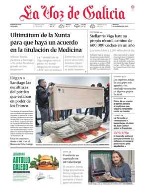 Cover of La Voz de Galicia (Vigo)