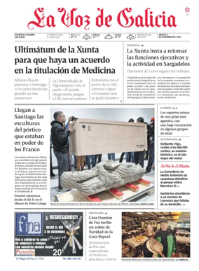 Cover of La Voz de Galicia (Viveiro)