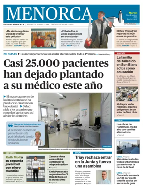 Cover of Menorca Diario Insular