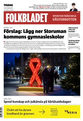 Cover of Folkbladet Västerbotten