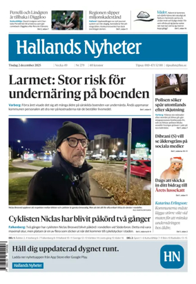 Cover of Hallands Nyheter