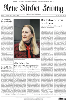 Cover of Neue Zürcher Zeitung