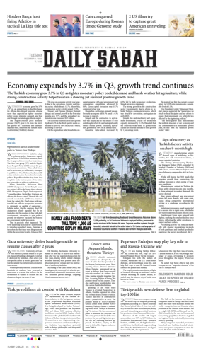 Cover of Daily Sabah (Turkey)