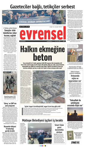 Cover of Evrensel Gazetesi
