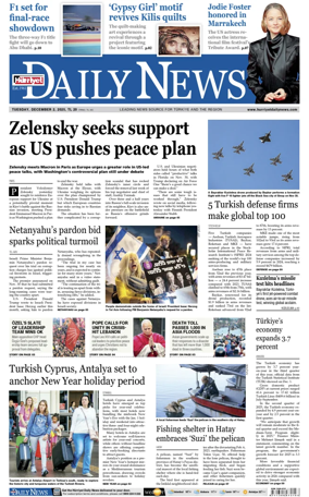 Cover of Hurriyet Daily News & Economic Review