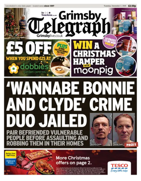 Cover of Grimsby Telegraph