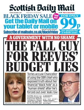 Cover of Scottish Daily Mail