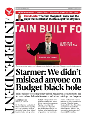 Cover of The Independent