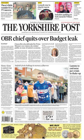 Cover of Yorkshire Post