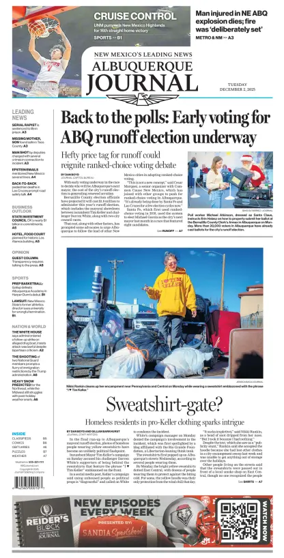 Cover of Albuquerque Journal