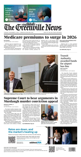 Cover of The Greenville News