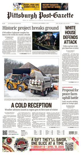 Cover of Pittsburgh Post-Gazette