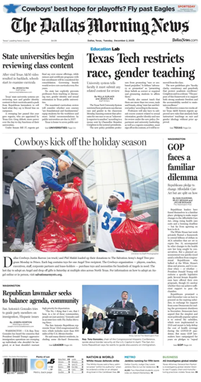 Cover of The Dallas Morning News
