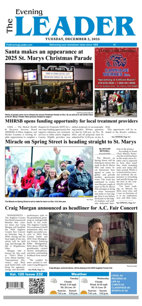 Cover of The Evening Leader