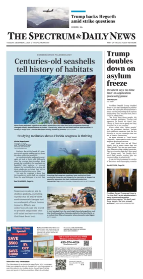 Cover of The Spectrum & Daily News