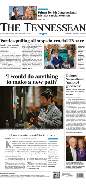 Cover of The Tennessean