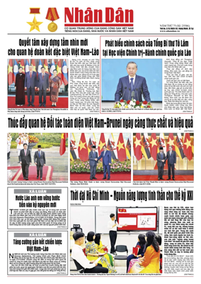 Cover of Nhan Dan newspaper