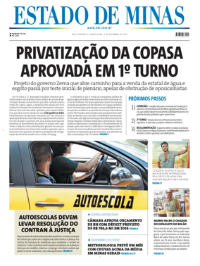 Cover of Estado de Minas (Brazil)