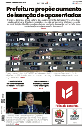 Cover of Folha de Londrina