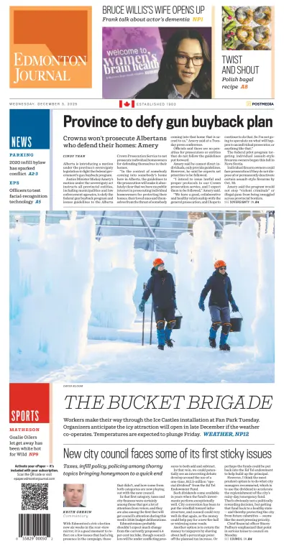 Cover of Edmonton Journal
