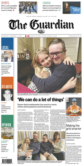 Cover of The Guardian (Charlottetown)